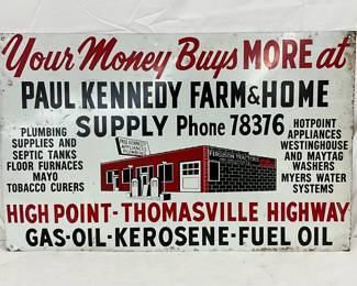Paul Kennedy Farm & Home Supply Metal Sign, 32x20 