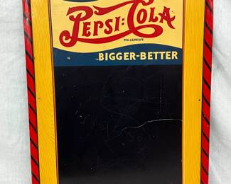 Pepsi-Cola 'Bigger-Better' Menu Sign,Self Framed 20in x 30in