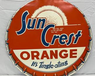 35.5in.  Suncrest Orange 'It's Tingle-ating' Cap Sign