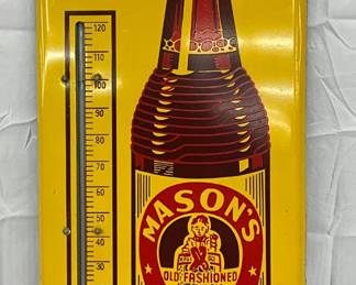 Metal Mason’s Root Beer Thermometer, 10 x 25.5 Inches