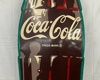 NOS 1933, 9-Foot Die-Cut Coca-Cola Bottle Sign