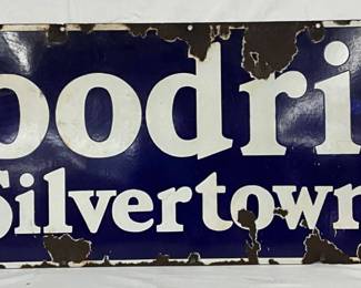 SSP Goodrich Silvertowns Tires and Tubes Sign, 58 x 18 Inches