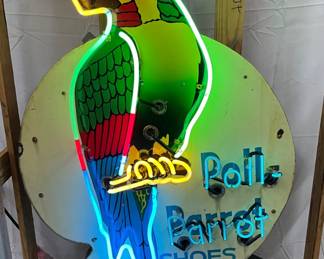 34x54 Polly Parrot Shoes DS 5-Color Neon Porc. Sign