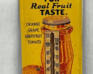 Birley’s 'For Real Fruit Tase' Thermometer Sign, 4x12 