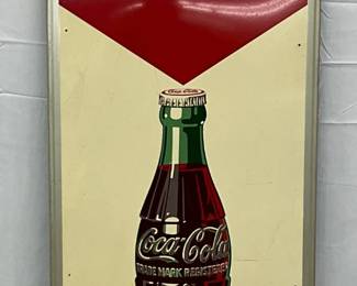 'Drink Coca-Cola-Refresh' Self-Framed Metal Sign, 18×54 