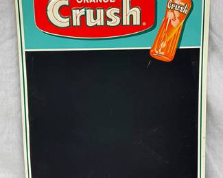Emb. Orange Crush Menu Sign, 19in x 27in