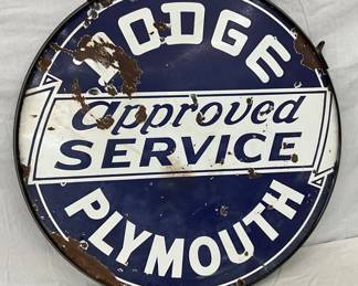42in. DSP Dodge Plymouth Dealer Sign with Hanger