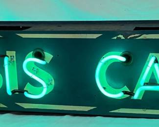 59-Inch Double-Sided Neon ‘Oasis Cafe’ Metal Can Sign