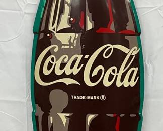 1943 Coca-Cola 6-Foot Bottle Metal Sign