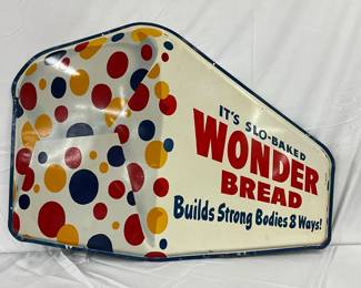 Early  Die-Cut Wonder Bread  Sign, 35in x 26in