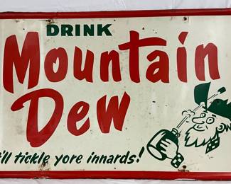 Mountain Dew Sign Self Framed Sign Featuring Willy, 60in x 36in