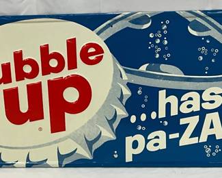 Emb. Bubble Up '...has pa-ZAZZ'  Self-Framed Metal Sign, 28 x 12