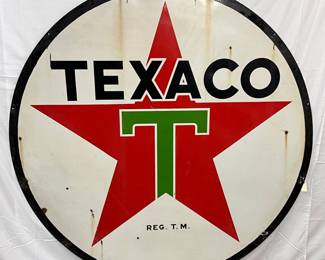 6ft.  DSP Texaco Sign Featuring Red Star and Green T Design