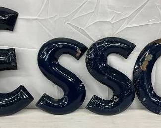 Porc Esso Letters, 29 x 14–10 1/2 Inches