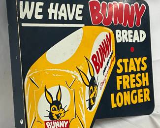 14x10 Bunny Bread Flange Advertising Sign by Stout Sign Co.