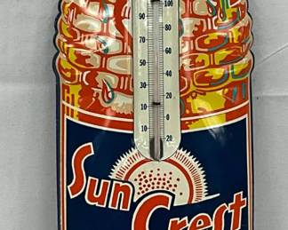 Emb. Sun Crest Die Cut Bottle Thermometer, 5in x 17in