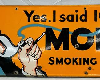  Model Smoking Tobacco  SSP Sign, 34in x 12in