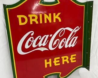 17 x 20 Porc.  Coca-Cola Flange Sign, Canadian