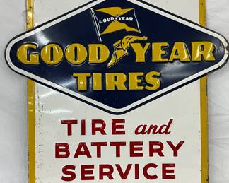 Emb. Goodyear TiresSign, 30×30in. 