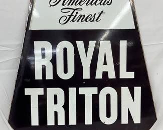 DSP Royal Triton Motor Oil Sign, 25 x 30 in.