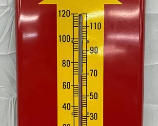 1950 Royal Crown Cola Arrow Thermometer, 10in x 25.5in