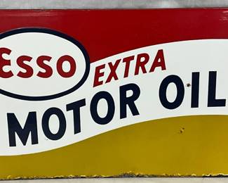 Esso Extra Motor Oil DSP Advertising Sign, 22in x 12in