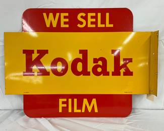 Double-Sided Kodak Film Metal Flange Sign, 24×18 Inches