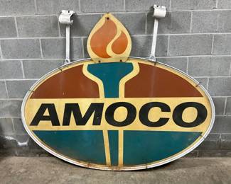Amoco Gas DS Fiberglass Station Sign, 74in x 61in