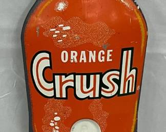 28×7 Emb. Orange Crush Die Cut Bottle Thermometer