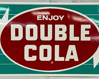 Enjoy Double Cola Self-Framed Sign, 32 x 12 