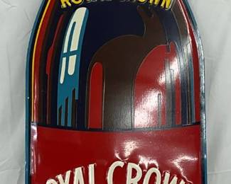 1952 Royal Crown Cola Die Cut  Bottle Sign, 16in x 58 1/2in
