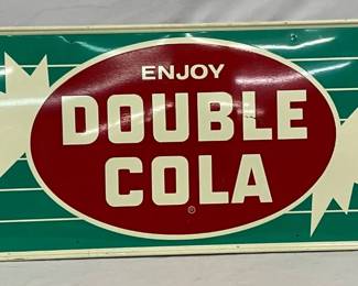 Double Cola Self-Framed Metal Advertising Sign, 54 x 18 