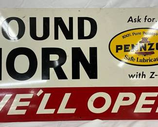 1965 Pennzoil SS Metal Sign, 32×15in. 