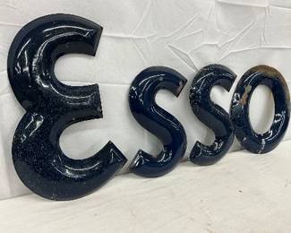 Porc Esso Letters, 29 x 14–10 1/2 Inches