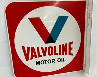 15x15 Valvoline Motor Oil DS Metal Flange Sign
