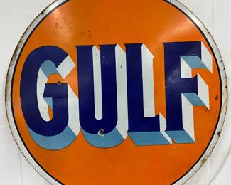 42in. DSP Gulf Gasoline Sign