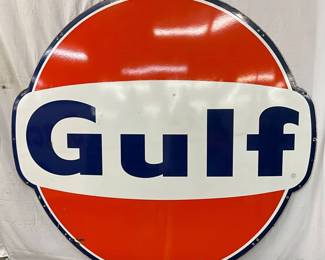 6ft. Porc. Gulf Bowtie Sign