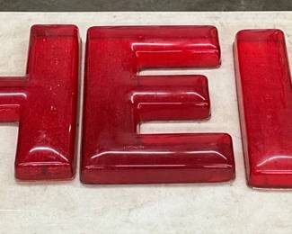 Shell Reflective Emb Letters Sign, Lexan, 67x19in