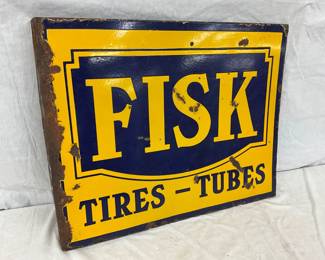 25x20 Porc. Fisk Tires-Tubes Flange Sign