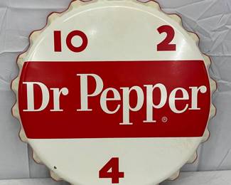 18in. Dr Pepper 10-2-4 Bottle Cap Sign 