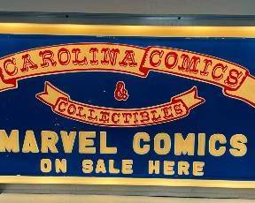 75×32 Double-Sided Plastic Light-Up Sign for Marvel Comics by Carolina Comics & Collectibles