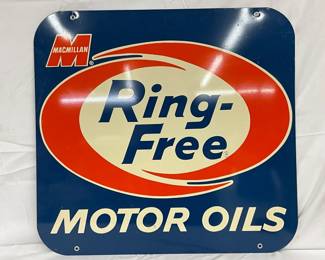 Ring-Free Motor Oils DS Metal Sign, 30in x 28in