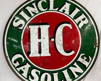 48in. SSP Sinclair HC Gasoline Sign with Original Ring