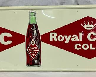 Emb. 'Drink RC' Royal Crown Cola Sign, 53in x 18in