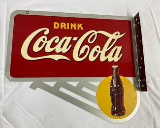 1946 Coca-Cola DS Metal Flange Sign, 24x20in. 