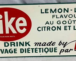 Emb. Like Diet Drink by 7Up Metal Advertising Sign 30in x 12 1/2in