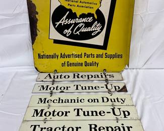 20x40 NAPA DS Metal Flange Sign with Hanging Panels