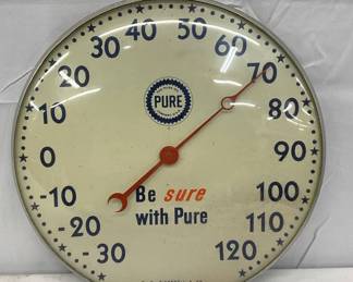 12in. Pure Oil Glass Face Thermometer