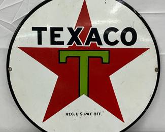15in. SSP Texaco Star Pump Plate Sign