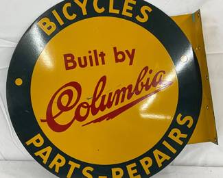 Columbia Bicycles DS Flange Sign, 18x18in